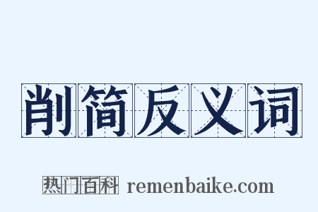 削简反义词是什么意思的图片